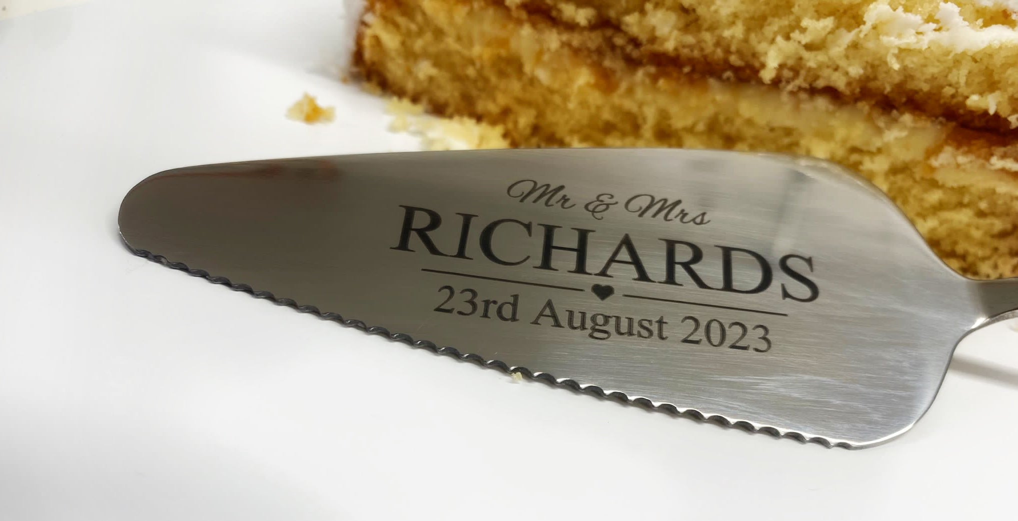 Wedding Cake Slicer/Server (Laser Engraved)